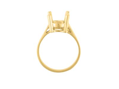 Anillo Engastado Con 4 Garras Para Piedra Ovalada De 11 X 9mm, Oro Amarillo De 18k. Ref. 15369