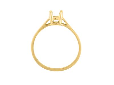 Anillo Engastado Con 4 Garras Para Piedra Ovalada De 7 X 5 mm, Oro Amarillo De 18k. Ref. 15366 - Imagen Estandar - 1