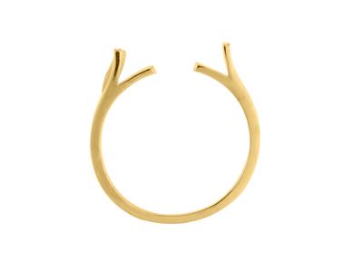 Montura De Anillo Plano, Oro De 18kref. 01806