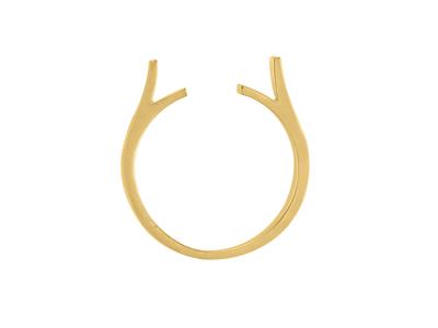 Montura De Anillo Plano, Oro De 18kref. 01808
