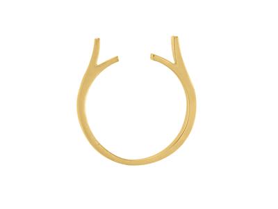 Anillo Cuerpo Plano, Oro Amarillo 18k. Ref. 01808