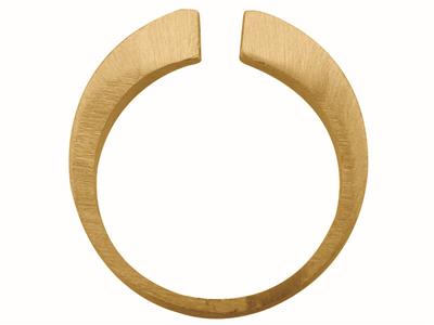 Cuerpo De Anillo Abierto Plano, Oroamarillo 3n De 18 Quilates, Talla 50 Ref. S61