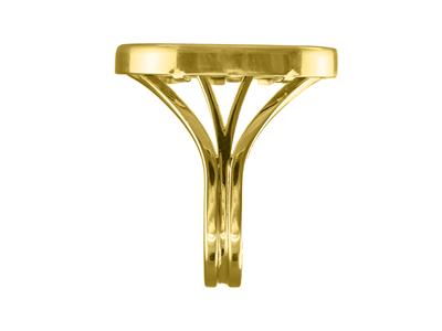 Anillo Portapieza De 10 Francos, Engarce Invisible, Oro Amarillo De 18quilates - Imagen Estandar - 2