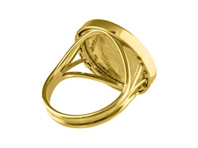 Anillo Portapieza De 10 Francos, Engarce Invisible, Oro Amarillo De 18quilates - Imagen Estandar - 3