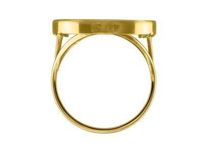 Anillo Portapieza De 10 Francos, Engarce Invisible, Oro Amarillo De 18quilates - Imagen Estandar - 4