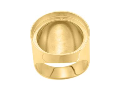 Anillo De Sello Portamonedas 20 Frs, Oro Amarillo De 18k. Ref. 08006 - Imagen Estandar - 2