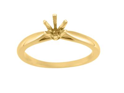 Solitario 6 Garras Para Piedra De 4/4,5 mm, Oro Amarillo De 18k. Ref. 26002 - Imagen Estandar - 2