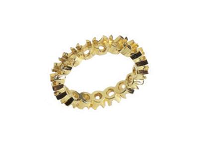 Alianza Engastada Con 4 Garras 1 Hilera, Oro Amarillo De 18k. Referencia. 5855044