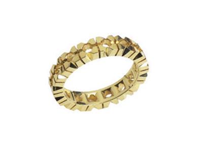 Alianza Con 4 Garras, 1 Fila, Oro Amarillo 18k Ref. 304 - Imagen Estandar - 1