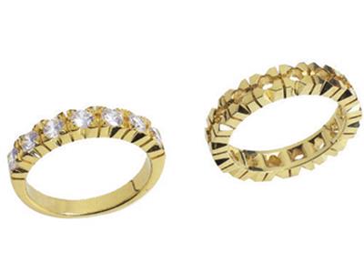 Alianza Engastada Con 4 Garras 1 Hilera, Oro Amarillo De 18k. Referencia. 304 - Imagen Estandar - 3