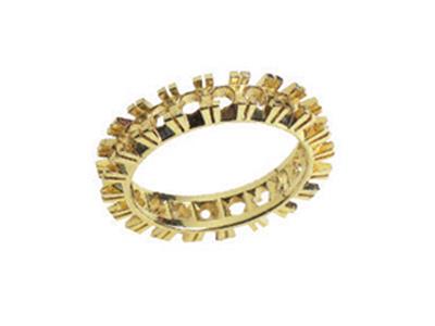 Alianza De 1 Hilera Con Engaste De Rieles, Oro Amarillo De 18 K. Ref. 3065005