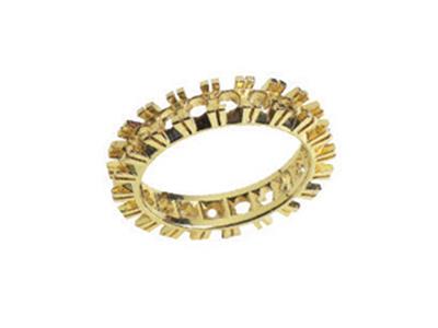 Alianza Con 4 Garras, 1 Fila, Oro Amarillo 18k. Ref. 307/5006 - Imagen Estandar - 1