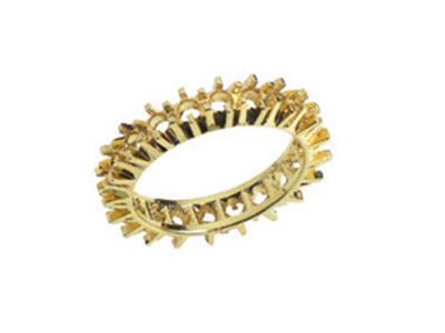 Alianza Con 4 Garras, 1 Fila, Oro Amarillo 18k. Ref. 308 - Imagen Estandar - 1