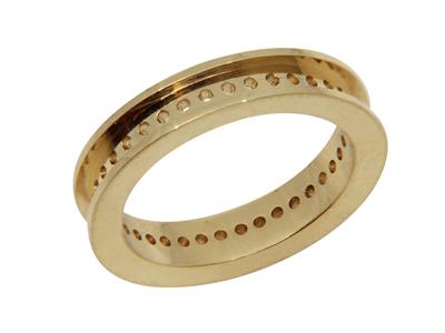 Alianza Con Montura De Rieles Para Talla Baguette, Oro Amarillo De 18k. Ref. 340 - Imagen Estandar - 1
