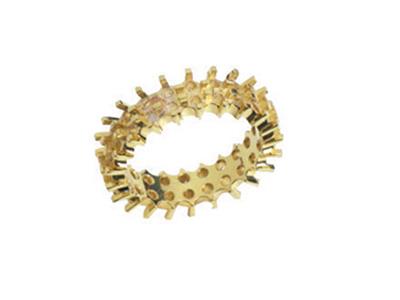 Alianza Engastado Con Múltiples Garras Alineadas 2 Hileras, Oro Amarillo De 18k. Ref.392 - Imagen Estandar - 1