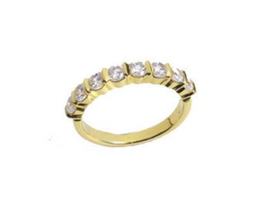 Alianza De Boda Barra Recta 1 Hilera, Oro Amarillo De 18k. Ref. 451/5009 - Imagen Estandar - 2