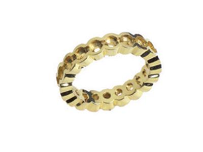 Alianza De Boda De 1 Hilera Con Medio Chatn, Oro Amarillo De 18 K. Referencia. 481