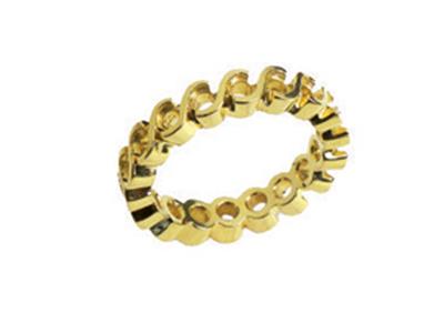 Alianza De 1 Fila Engastada En s,oro Amarillo De 18k. Referencia. 4 855043