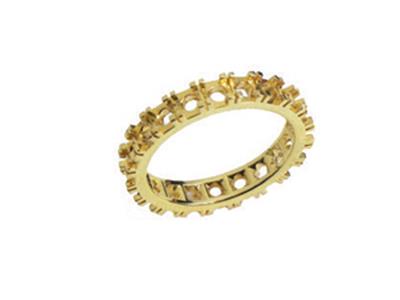 Alianza Con 4 Garras, 1 Fila, Oro Amarillo 18k Ref. 500