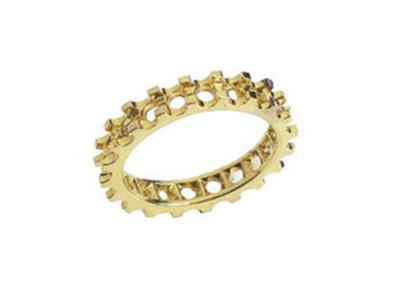 Alianza Con 4 Garras, 1 Fila, Oro Amarillo 18k. Ref. 530 - Imagen Estandar - 1