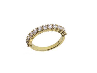 Alianza Engastado Con Garras, Oro Amarillo De 18 Quilates. Ref. 540 - Imagen Estandar - 2