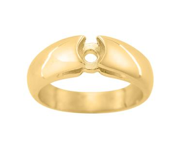 Solitario Para Piedra Redonda De 5 mm, Oro Amarillo De 18k. Ref. Bg251 - Imagen Estandar - 2