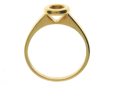 Bisel Solitario De Engaste Cerrado Para Piedra De 4,5 Mm, Oro Amarillode 18k. Ref. Spn43-45 - Imagen Estandar - 1