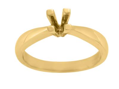 Solitario 4 Garras Para Piedra De 4,5 mm, Oro Amarillo De 18k. Ref. Sv30/35 - Imagen Estandar - 2