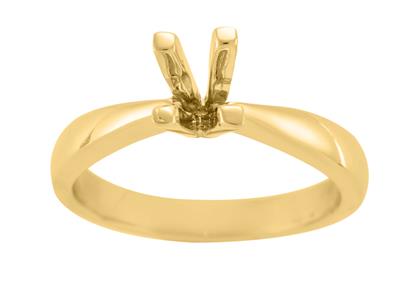 Solitario 4 Garras Para Piedra De 5 mm, Oro Amarillo De 18k. Ref. Sv40/50 - Imagen Estandar - 2