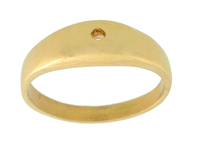 Brazalete Con Engaste Pesado Para Piedra De 2 mm, Oro Amarillo De 18 Quilates. Ref. Bjo43 - Imagen Estandar - 2