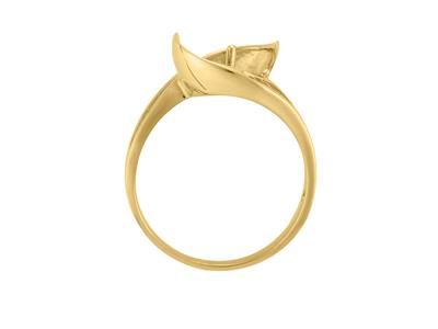 Anillo Para Perla De 9a 10mm, Oroamarillo De 18k. Ref. Bg117
