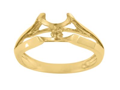 Anillo Para Una Perla De 8 A 9 Mm, Oro Amarillo 18k. Ref. Bg167 - Imagen Estandar - 2