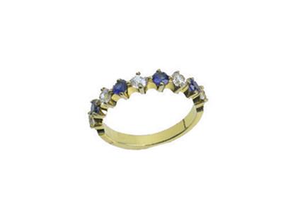 Alianza Engastada Con 4 Garras 1 Hilera, Oro Amarillo De 18k. Referencia. 365 - Imagen Estandar - 2