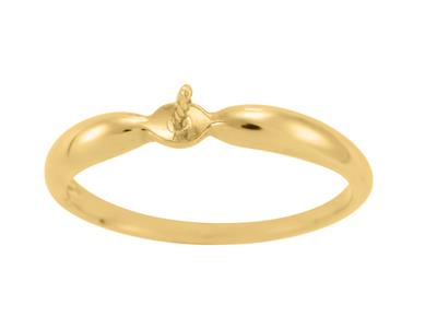 Anillo Para Perla De 7 a 10 mm, Oroamarillo De 18k. Ref. Bg28 - Imagen Estandar - 2