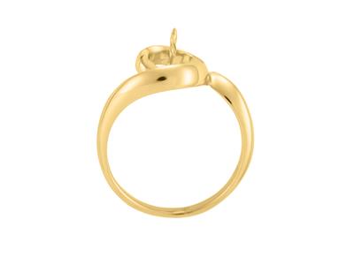Anillo Para Perla De 7a 9mm, Oro Amarillo De 18k. Ref. Bg51