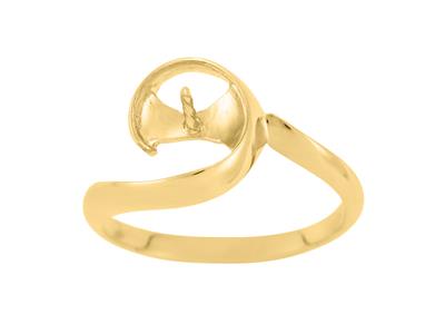 Anillo Para Perla De 7 a 9 mm, Oro Amarillo De 18k. Ref. Bg51 - Imagen Estandar - 2