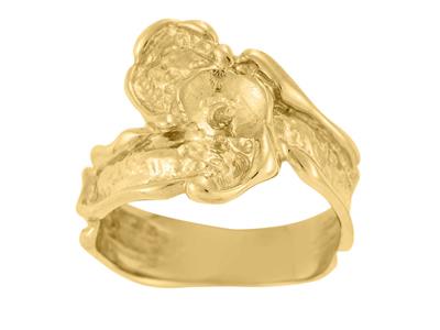 Anillo Para Perla De 8 a 10 mm, Oroamarillo De 18k. Ref. Bg156 - Imagen Estandar - 2