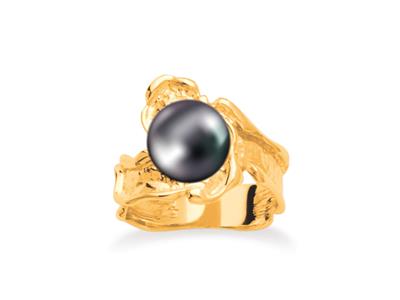Anillo Para Perla De 8 a 10 mm, Oroamarillo De 18k. Ref. Bg156 - Imagen Estandar - 3
