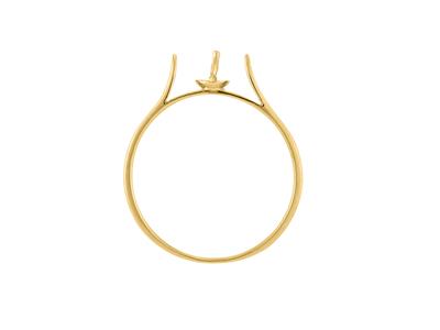 Anillo Para Perla De 8a 10mm, Oroamarillo De 18k. Ref. Gm2