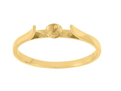 Anillo Para Una Perla De 8 A 10 Mm, Oro Amarillo 18k. Ref. Gm2 - Imagen Estandar - 2