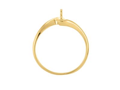 Anillo Para Perla De 7a 9mm, Oro Amarillo De 18k. Ref. Bg53