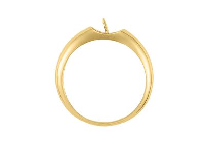 Anillo Para Perla De 7a 9mm, Oro Amarillo De 18k. Referencia. Bg138