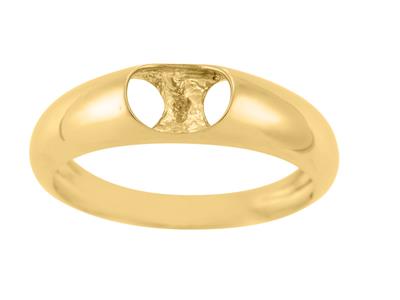 Anillo Para Perla De 7 a 9 mm, Oro Amarillo De 18k. Referencia. Bg138 - Imagen Estandar - 2