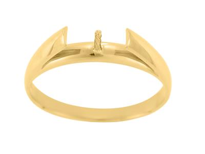 Anillo Para Una Perla De 5 A 7 Mm, Oro Amarillo 18k. Ref. Solo S - Imagen Estandar - 2