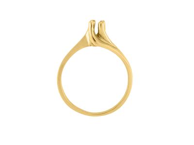 Tourbillon Solitario 4 Garras Para Piedra De 3 Mm, Oro Amarillo 18k Ref. Tr4