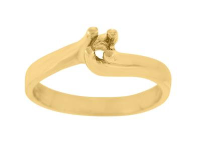 Solitario Tourbillon 4 Garras Para Piedra De 3 Mm, Oro Amarillo De 18k. Ref.tr4 - Imagen Estandar - 2