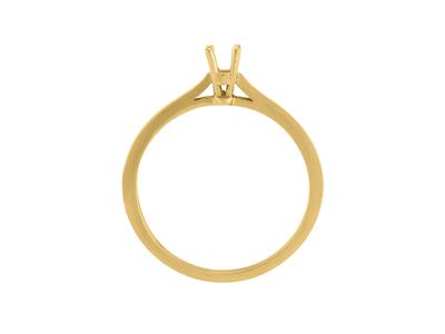 Solitario 4 Garras Para Piedra De 2,6 mm, Oro Amarillo De 18k. Ref. Ar15/20 - Imagen Estandar - 1