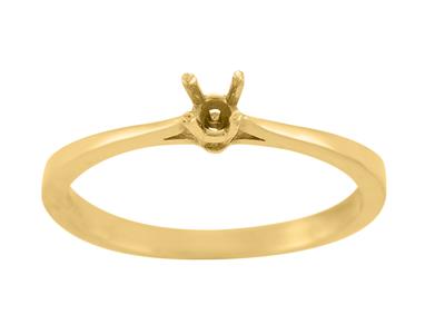 Solitario 4 Garras Para Piedra De 2,6 mm, Oro Amarillo De 18k. Ref. Ar15/20 - Imagen Estandar - 2