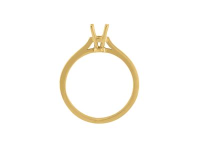 Solitario 4 Garras Para Piedra De 3,5 mm, Oro Amarillo De 18k. Ref. Ar40/50 - Imagen Estandar - 1