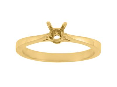 Solitario 4 Garras Para Piedra De 3,5 mm, Oro Amarillo De 18k. Ref. Ar40/50 - Imagen Estandar - 2